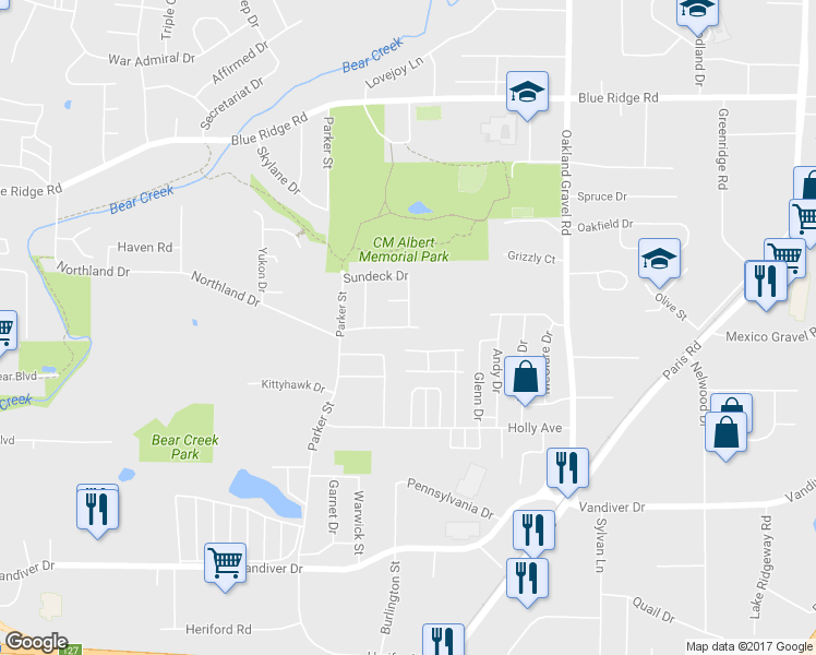 map of restaurants, bars, coffee shops, grocery stores, and more near 1912 Weatherwood Avenue in Columbia