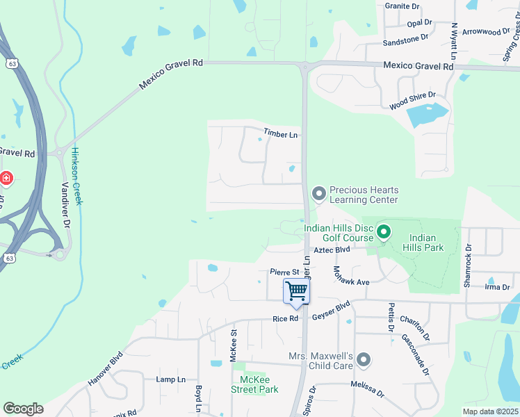 map of restaurants, bars, coffee shops, grocery stores, and more near 4601 Oakview Drive in Columbia