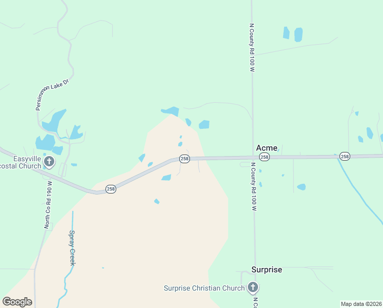 map of restaurants, bars, coffee shops, grocery stores, and more near 1254 Indiana 258 in Seymour