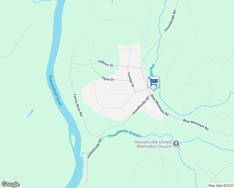 map of restaurants, bars, coffee shops, grocery stores, and more near 234 Farm View Road in Front Royal