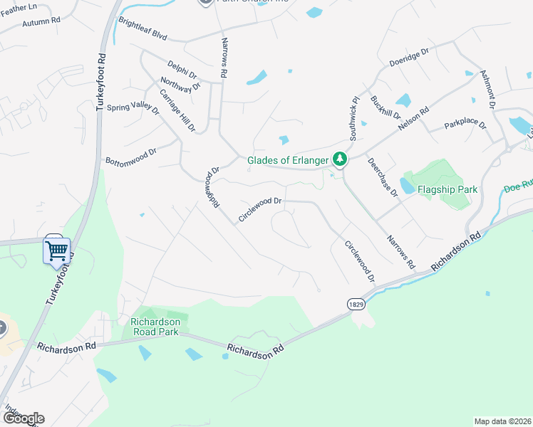map of restaurants, bars, coffee shops, grocery stores, and more near 4075 Circlewood Drive in Erlanger