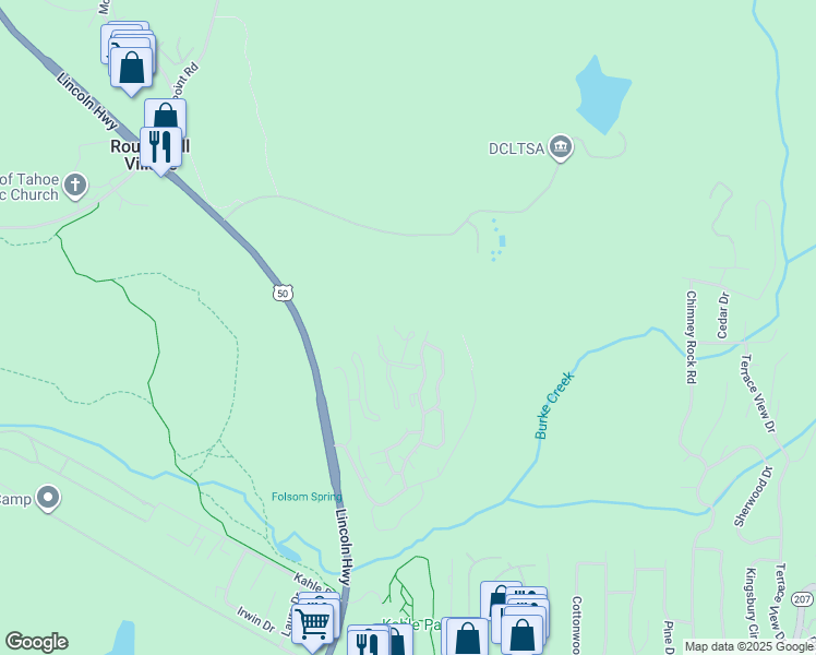 map of restaurants, bars, coffee shops, grocery stores, and more near 115 Snowbird Court in Glenbrook