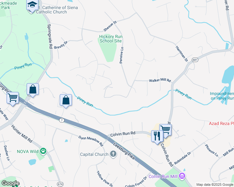 map of restaurants, bars, coffee shops, grocery stores, and more near 11300 Inglish Mill Drive in Great Falls