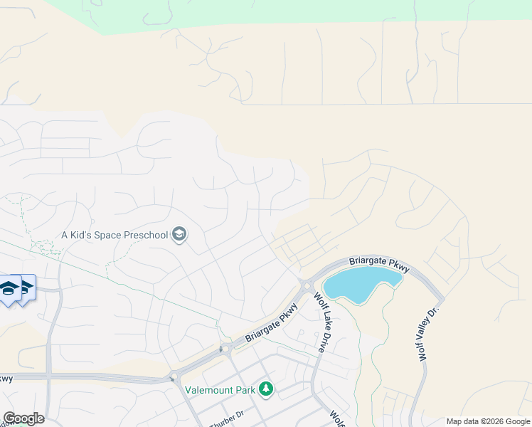map of restaurants, bars, coffee shops, grocery stores, and more near 9906 Wolf Lake Drive in Colorado Springs