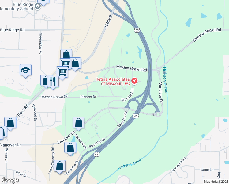 map of restaurants, bars, coffee shops, grocery stores, and more near 2704 Isherwood Drive in Columbia