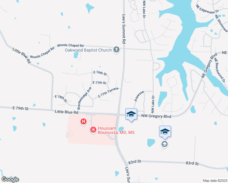 map of restaurants, bars, coffee shops, grocery stores, and more near 7721 Dove Avenue in Kansas City
