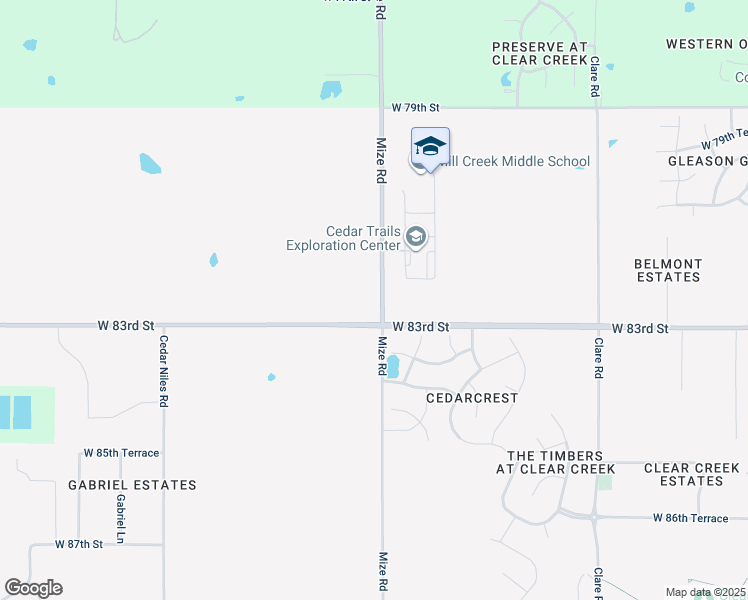 map of restaurants, bars, coffee shops, grocery stores, and more near 8244 Mize Road in Lenexa