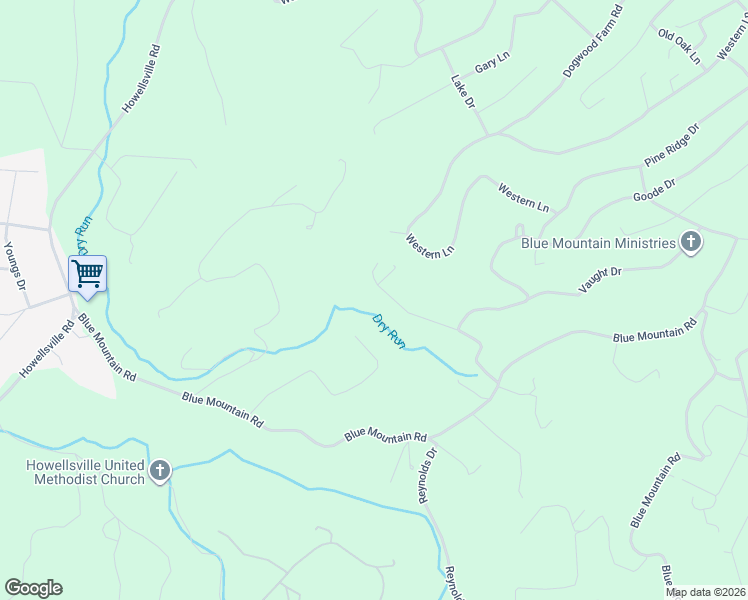 map of restaurants, bars, coffee shops, grocery stores, and more near 387 Cindy's Way in Front Royal