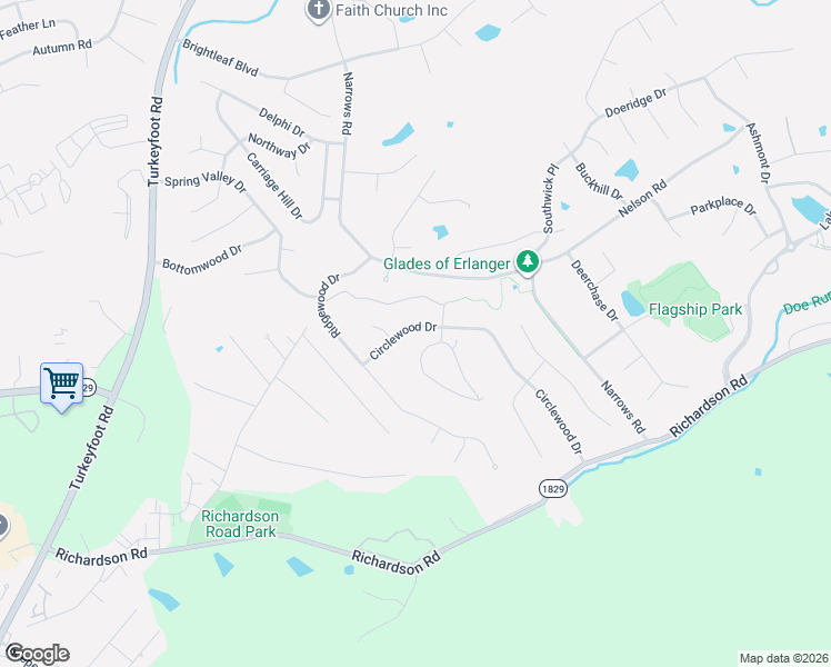 map of restaurants, bars, coffee shops, grocery stores, and more near 4075 Circlewood Dr in Erlanger