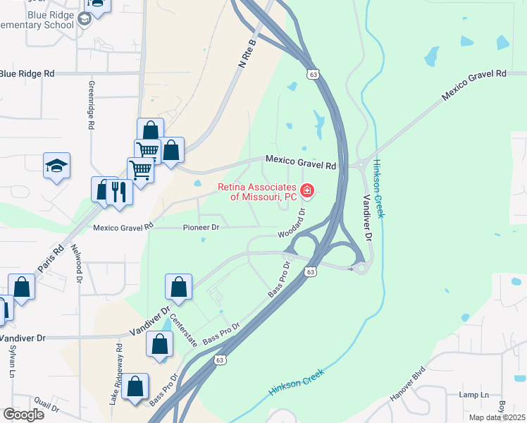 map of restaurants, bars, coffee shops, grocery stores, and more near 2704 Isherwood Drive in Columbia