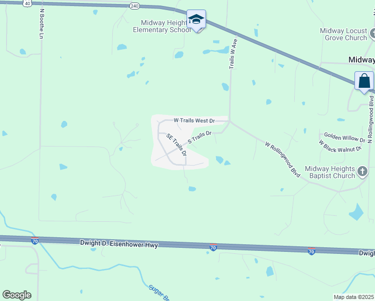 map of restaurants, bars, coffee shops, grocery stores, and more near 148 Southeast Trails Drive in Columbia