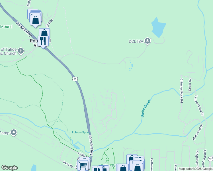 map of restaurants, bars, coffee shops, grocery stores, and more near 115 Snowbird Court in Glenbrook