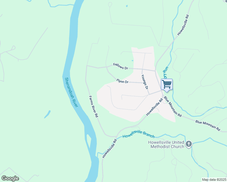 map of restaurants, bars, coffee shops, grocery stores, and more near 772 Youngs Drive in Front Royal