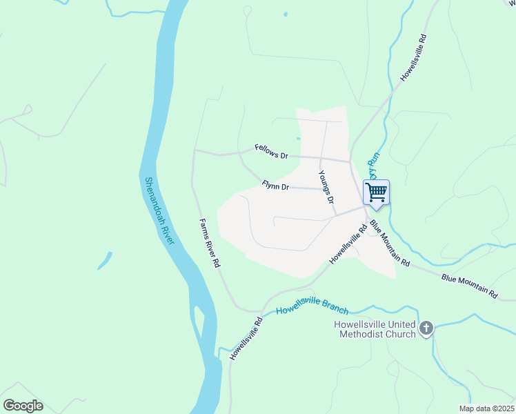 map of restaurants, bars, coffee shops, grocery stores, and more near 772 Youngs Drive in Front Royal