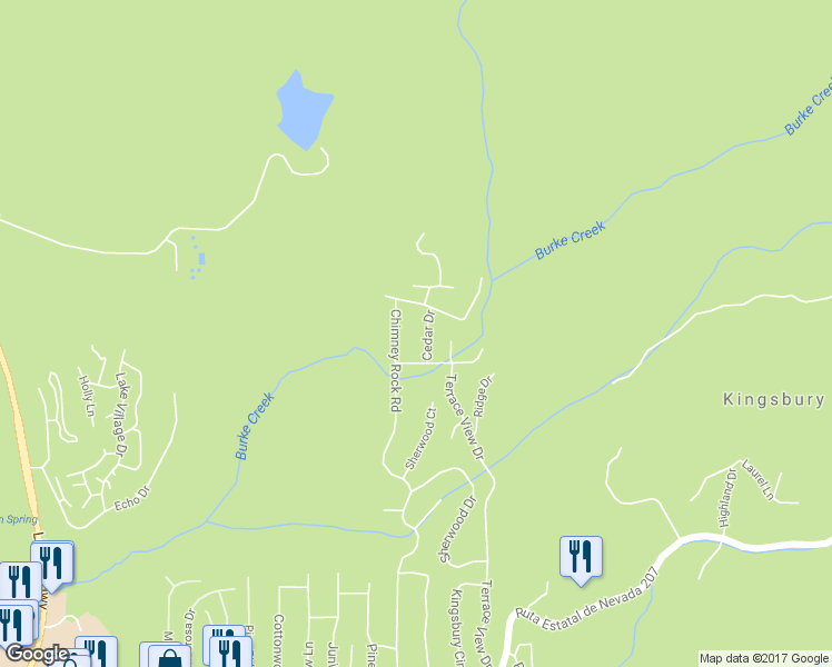 map of restaurants, bars, coffee shops, grocery stores, and more near 296 Cedar Drive in Stateline