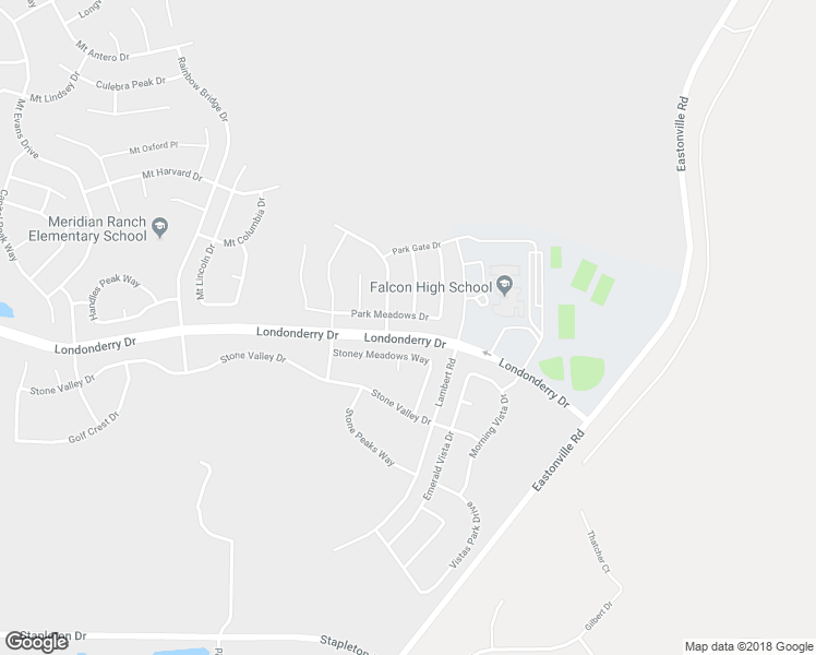 map of restaurants, bars, coffee shops, grocery stores, and more near 13545 Park Meadows Drive in Peyton