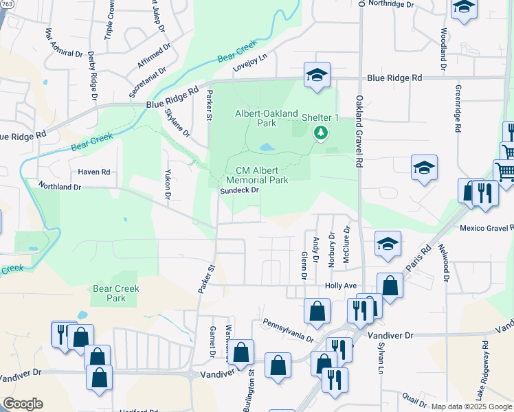 map of restaurants, bars, coffee shops, grocery stores, and more near 1916 Foyer Court in Columbia