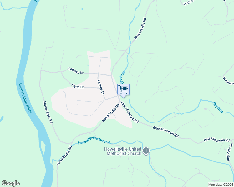 map of restaurants, bars, coffee shops, grocery stores, and more near 3502 Howellsville Road in Front Royal