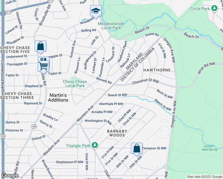 map of restaurants, bars, coffee shops, grocery stores, and more near 6923 Western Avenue Northwest in Washington