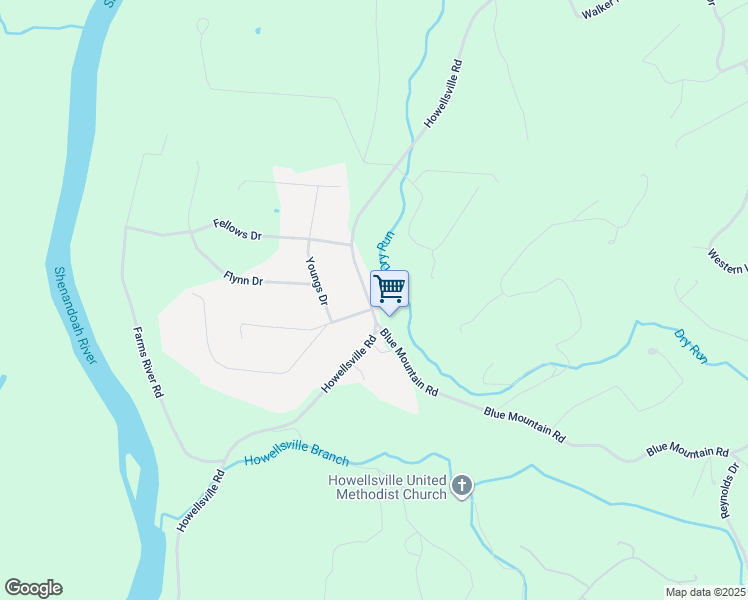 map of restaurants, bars, coffee shops, grocery stores, and more near 3502 Howellsville Road in Front Royal