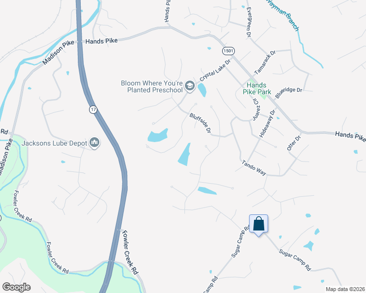 map of restaurants, bars, coffee shops, grocery stores, and more near 40 Waterside Way in Covington