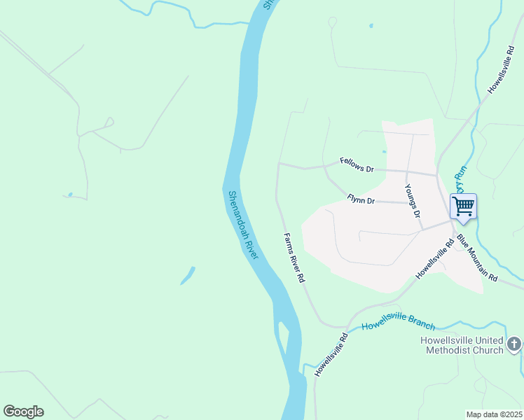 map of restaurants, bars, coffee shops, grocery stores, and more near 481 Farms River Road in Front Royal