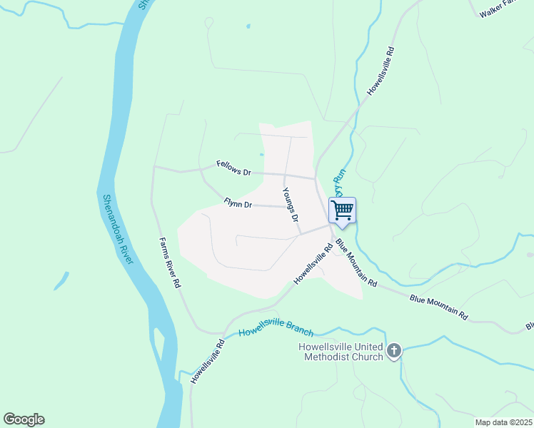 map of restaurants, bars, coffee shops, grocery stores, and more near 93 Flynn Drive in Front Royal