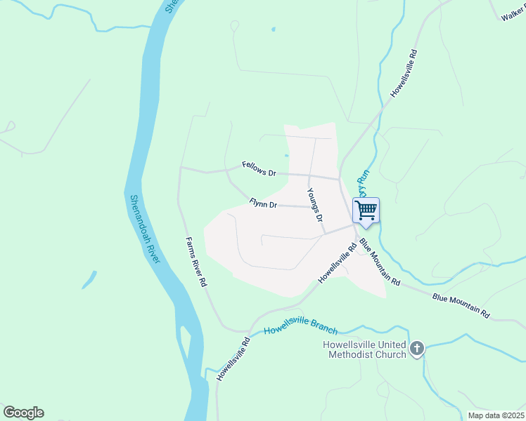 map of restaurants, bars, coffee shops, grocery stores, and more near 171 Flynn Drive in Front Royal
