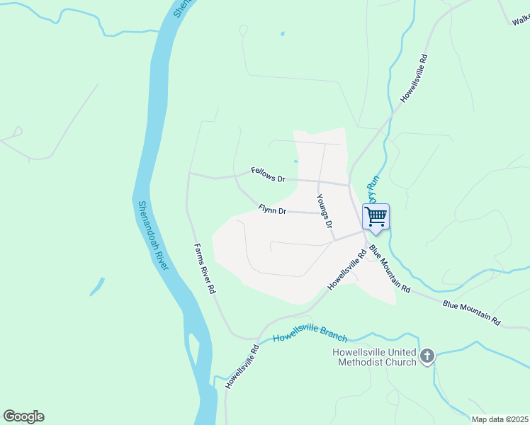 map of restaurants, bars, coffee shops, grocery stores, and more near 193 Flynn Drive in Front Royal