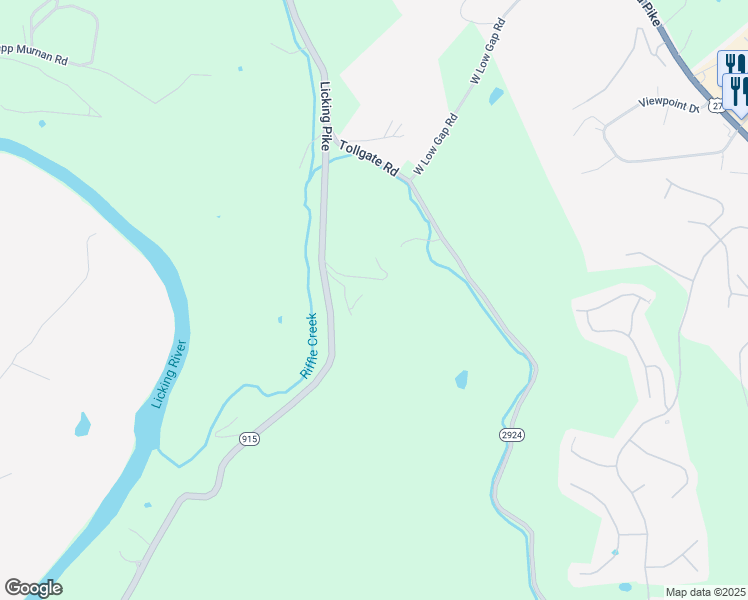 map of restaurants, bars, coffee shops, grocery stores, and more near 7905 Licking Pike in Alexandria