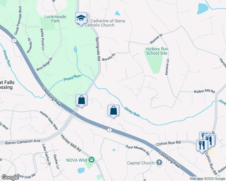 map of restaurants, bars, coffee shops, grocery stores, and more near 10451 Artemel Lane in Great Falls