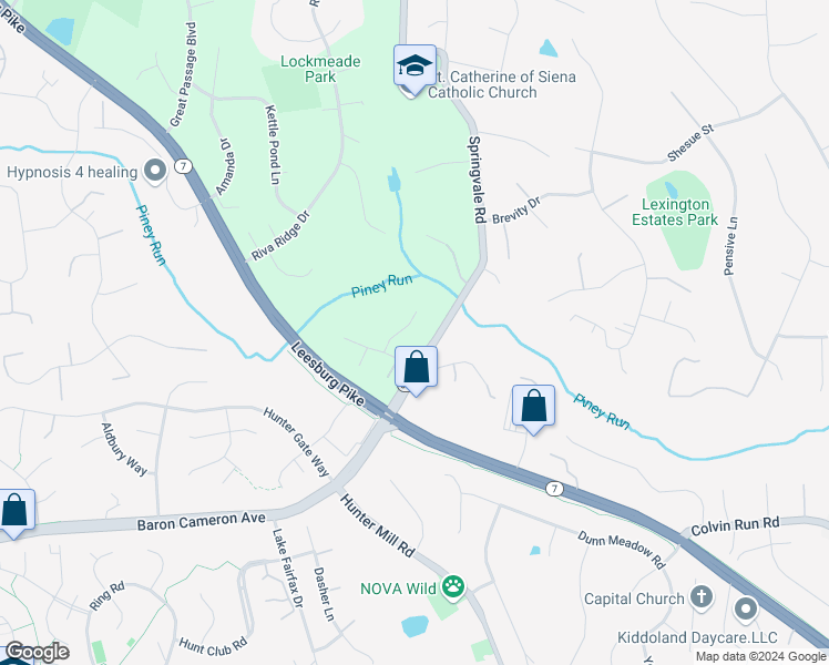 map of restaurants, bars, coffee shops, grocery stores, and more near 1103 Mountain Hope Court in Great Falls