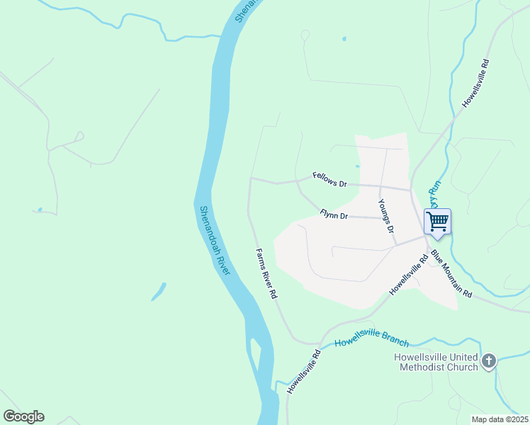 map of restaurants, bars, coffee shops, grocery stores, and more near 58 Farms Ridge Lane in Front Royal