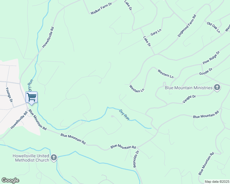 map of restaurants, bars, coffee shops, grocery stores, and more near 431 Cindy's Way in Front Royal