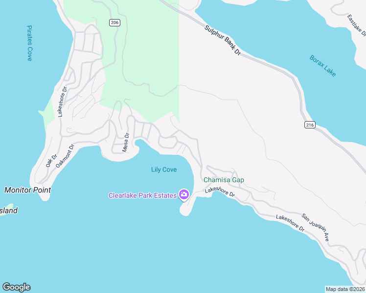 map of restaurants, bars, coffee shops, grocery stores, and more near 3993 Monterey Drive in Clearlake