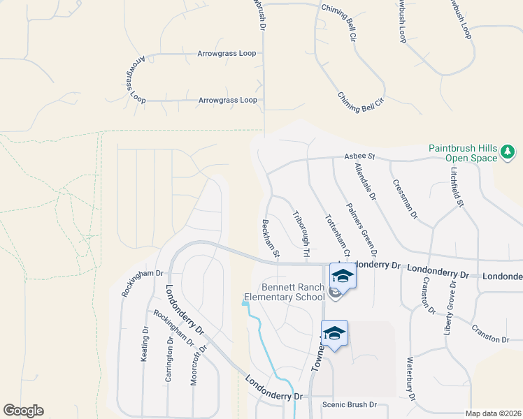map of restaurants, bars, coffee shops, grocery stores, and more near 10193 Bracknell Place in Colorado Springs