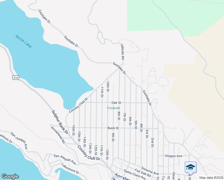 map of restaurants, bars, coffee shops, grocery stores, and more near 2901 9th Street in Clearlake