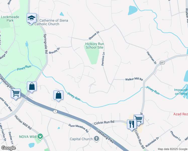 map of restaurants, bars, coffee shops, grocery stores, and more near 10324 Eclipse Lane in Great Falls