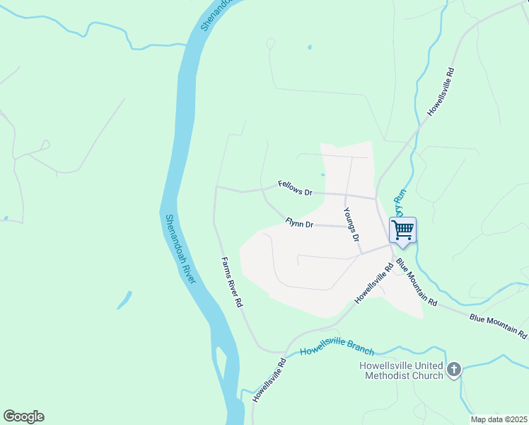 map of restaurants, bars, coffee shops, grocery stores, and more near 285 Flynn Drive in Front Royal