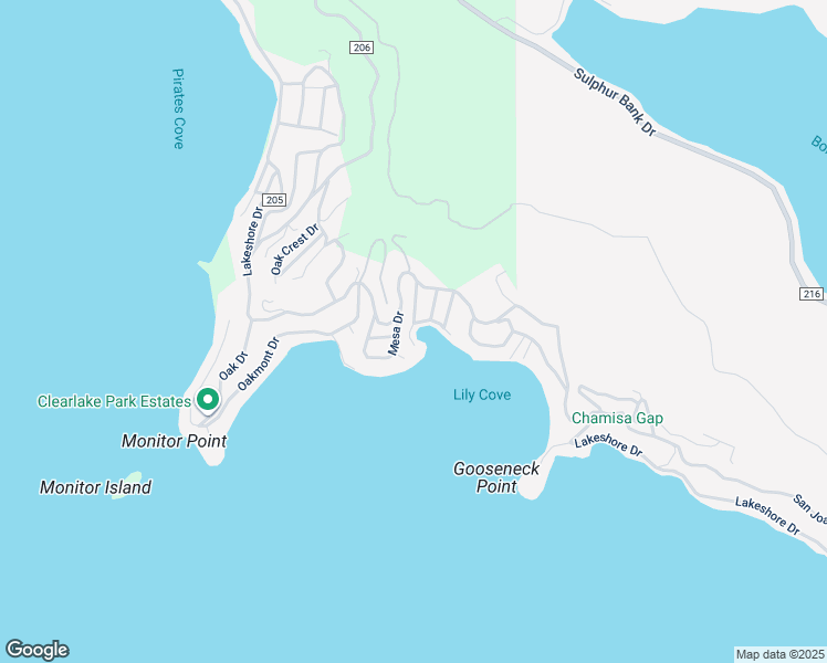 map of restaurants, bars, coffee shops, grocery stores, and more near 3848 Mariposa Drive in Clearlake