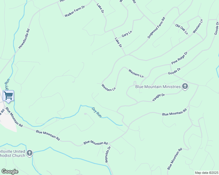 map of restaurants, bars, coffee shops, grocery stores, and more near 428 Western Lane in Front Royal