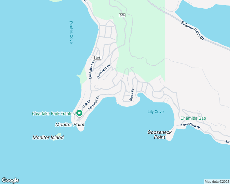 map of restaurants, bars, coffee shops, grocery stores, and more near 11708 Calaveras Drive in Clearlake