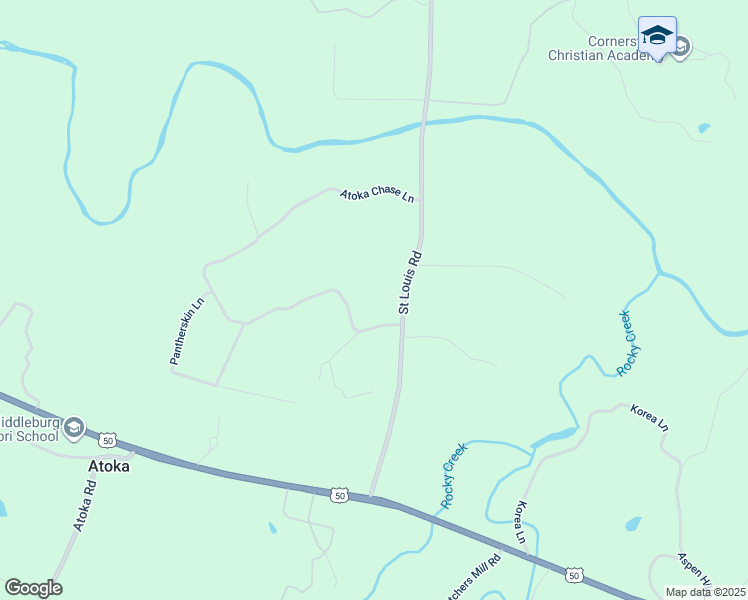map of restaurants, bars, coffee shops, grocery stores, and more near 34505 Atoka Chase Lane in Middleburg