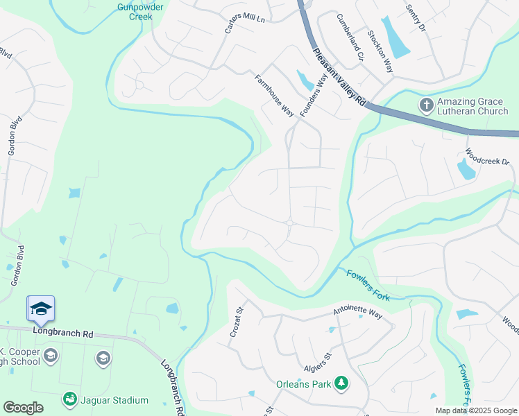 map of restaurants, bars, coffee shops, grocery stores, and more near 2423 Preservation Way in Florence