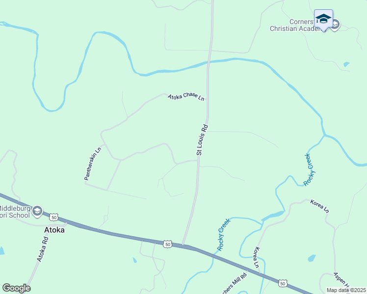 map of restaurants, bars, coffee shops, grocery stores, and more near 34505 Atoka Chase Lane in Middleburg