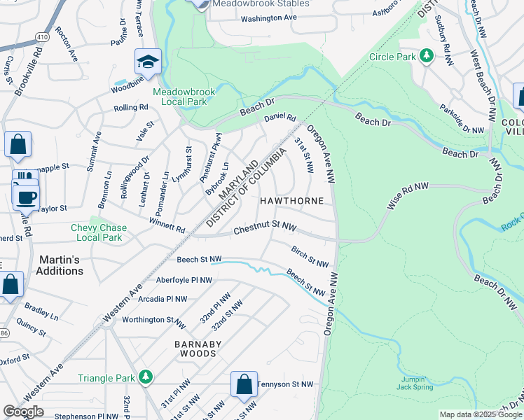map of restaurants, bars, coffee shops, grocery stores, and more near 6925 Greenvale Street Northwest in Washington