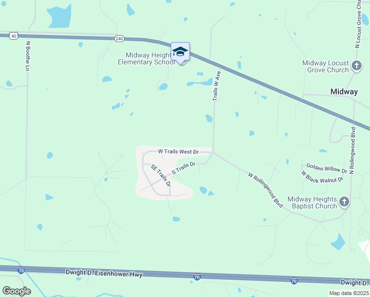 map of restaurants, bars, coffee shops, grocery stores, and more near 8305 West Trails West Drive in Columbia