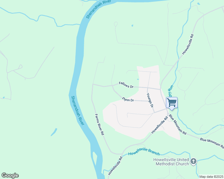 map of restaurants, bars, coffee shops, grocery stores, and more near 315 Flynn Drive in Front Royal