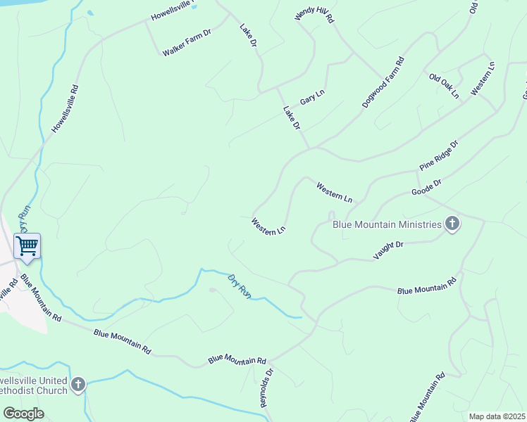 map of restaurants, bars, coffee shops, grocery stores, and more near 556 Western Lane in Front Royal