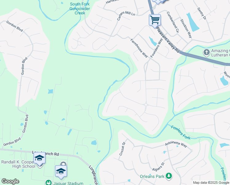 map of restaurants, bars, coffee shops, grocery stores, and more near 8605 Treeline Drive in Florence